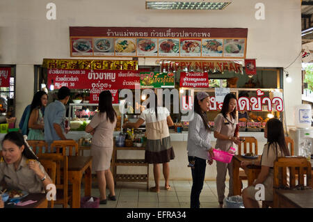 Horizontal view of people at a restaurant in Thailand. Stock Photo