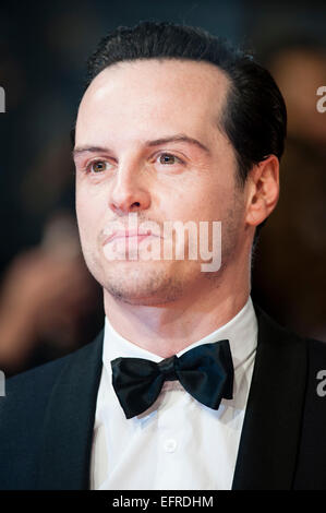 Andrew Scott arrives on the red carpet for the EE BRITISH ACADEMY FILM AWARDS on 08/02/2015 at Royal Opera House, London. Picture by Julie Edwards Stock Photo