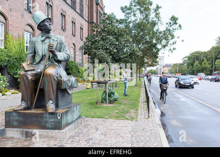 Hans Christian Andersen statue in Copenhagen, Denmark Stock Photo