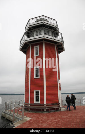 Lighthouse in Plau am See, Mecklenburg Pomerania, Germany, Europe Stock Photo