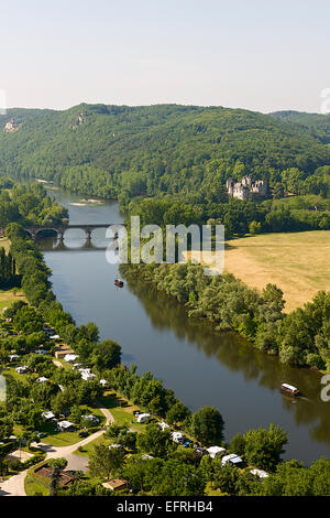 Dordogne River, Castelnaud-la-Chapelle, France Stock Photo