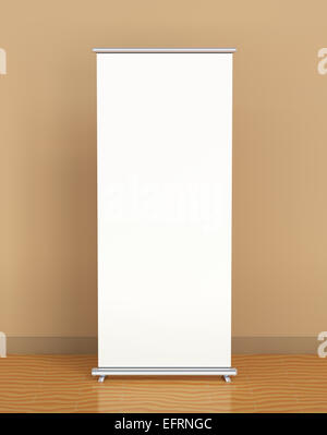 Blank roll-up banner Stock Photo