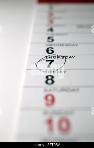 A calender showing the date of the forthcoming UK general election. Stock Photo