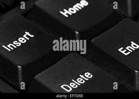 Close-up shot of black keyboard Stock Photo