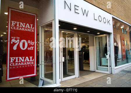 New Look Store, Norwich, Norfolk, UK  Fashion retailer New Look said profits rose by more than a quarter as record online Christmas trading helped it overcome challenging conditions. Like-for-like sales in the UK were up 4.1% in the seven weeks to January 3, buoyed by strong demand on Black Friday, Cyber Monday and Boxing Day.  Overall, the firm, which runs over 800 stores in 21 countries including 569 in the UK, said pre-tax profits lifted 29.2% to £63.3 million in the 39 weeks to December 27. Credit:  Jason Bye/Alamy Live News Stock Photo