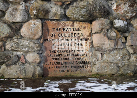 The site of the Battlefield at Culloden Moor near Inverness. Stock Photo