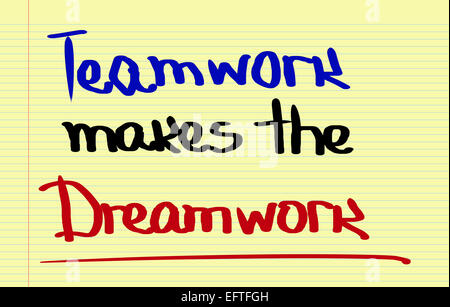 Teamwork Makes The Dreamwork Concept Stock Photo