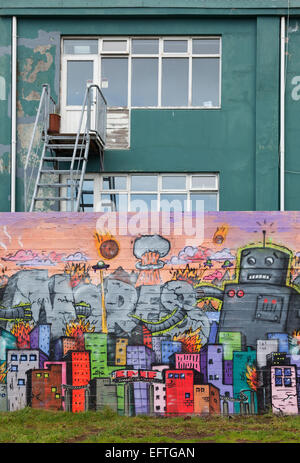 Street art in Reykjavik, Iceland Stock Photo