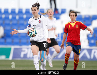 San Pedro del Pinatar, Spain. 10th February, 2015. Friendly football match between Spain vs Austria (women) in the Pinatar Arena Sport Center Credit:  ABEL F. ROS/Alamy Live News Stock Photo