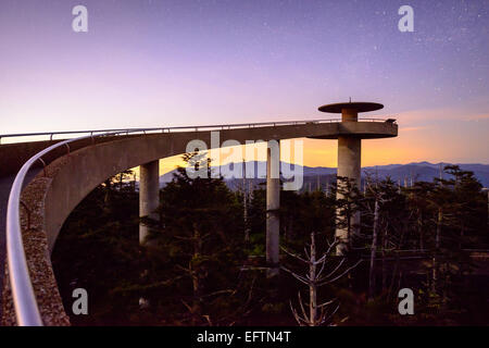 Clingman's Dome in the Great Smoky Mountains of Tennessee. Stock Photo