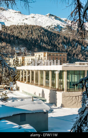 Ovavera Pool, a new Spa and Sport Center, St.Moritz Bad, Grisons, Switzerland Stock Photo
