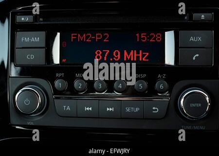 Nissan Juke Car radio showing button control detail Stock Photo