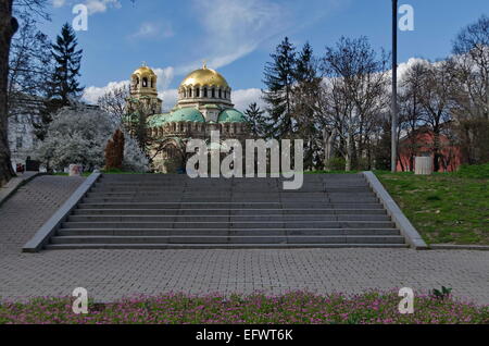 The St. Alexander Nevsky Cathedral in Sofia Bulgaria Stock Photo