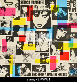 LP vinyl album cover of 'Once Upon a Time/The Singles' by Siouxsie and the Banshees. Released in 1981 on Polydor music label Stock Photo