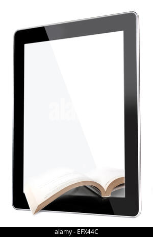 eBooks are always on hand in your tablet Stock Photo