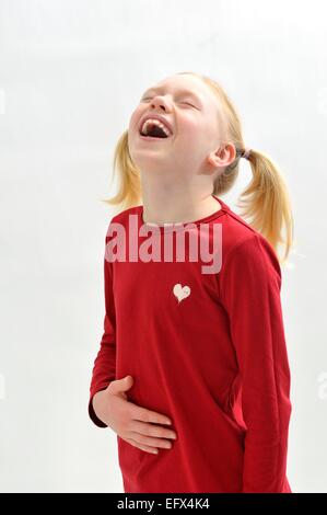 young girl laughing Stock Photo