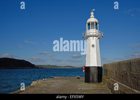 The lighthouse at Mevagissey, Cornwall, UK Stock Photo