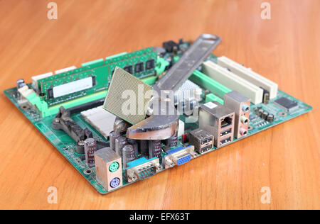 emergency repairs of broken computers, faulty Stock Photo