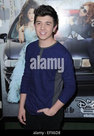 Bradley Steven Perry at arrivals for BAD HAIR DAY Premiere on The Disney Channel, The Walt Disney Studios Frank G. Wells Theater, Burbank, CA February 10, 2015. Photo By: Dee Cercone/Everett Collection Stock Photo