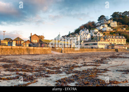 The seafront at Looe in Cornwall Stock Photo