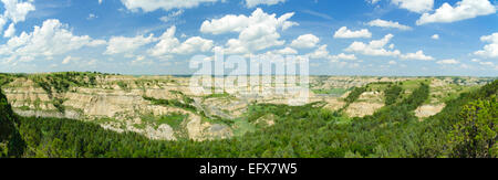 Theodore Roosevelt National Park, a panoramic view Stock Photo