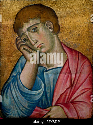Saint John the Evangelist Mourning 1310 Deodato Orlandini 1284-1315 Italy Italian Stock Photo