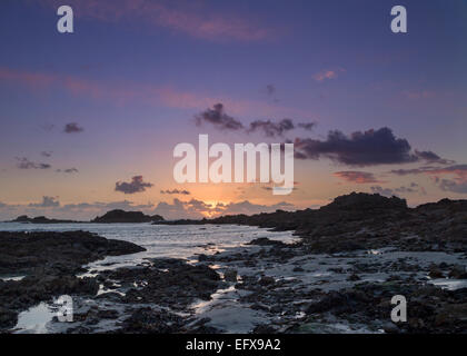 Sunset on guernsey Channel Islands UK Stock Photo