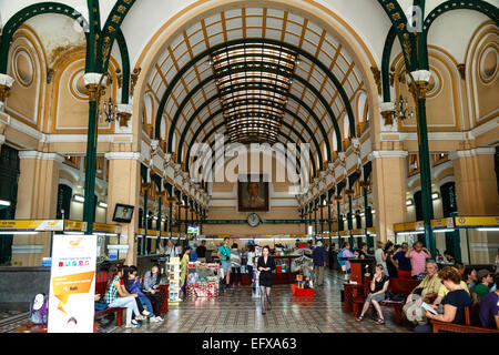 Central Post Office, Ho Chi Minh City (Saigon), Vietnam. Stock Photo