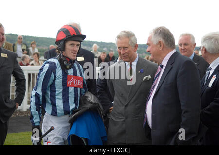 Tony McCoy, the champion jockey who has announced that he is to retire from racing at the end of the season. He is pictured chatting to Prince Charles at  Ffos Las Racecourse in Carmarthenshire, South West Wales in June 2011,  where he attended the Prince's Charities in Wales Race Day. Stock Photo