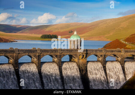 Craig Goch Dam and Reservoir in autumn Elan Valley Powys Cambrian Mountains Mid Wales UK Stock Photo