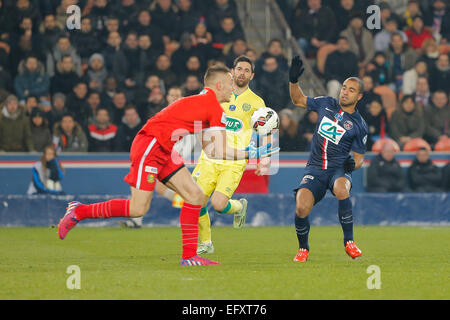 Paris, France. 11th Feb, 2015. French League Cup. Paris St Germain versus Nantes. Lucas Rodrigues Moura da Silva (psg) Credit:  Action Plus Sports/Alamy Live News Stock Photo