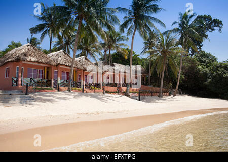 Small resort complex on the beach, Bamboo Resort, Gian Dau,, Phu Quoc Iceland, Vietnam Stock Photo