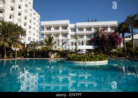 Saigon Ninh Chu swimming pool of the resort on the beach in Phan Rang, Ninh Thuan, Vietnam Stock Photo