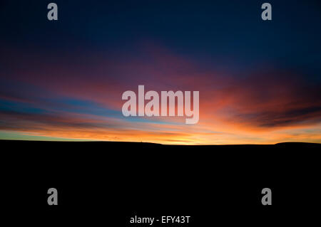 Dawn over the Owyhee Plateau in Owyhee County in SW Idaho Stock Photo