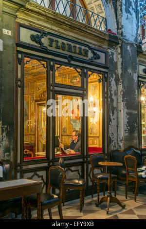 The historical Caffe Florian established in 1720 located in St Mark's Square, Venice, Veneto, Italy Stock Photo