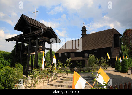 Wooden church in Zimna Wodka (Kaltwasser), Silesia, Poland, Europe Stock Photo