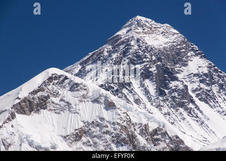 The peak of Mount Everest in Nepal Stock Photo