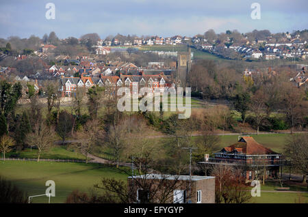 View across Preston Park in Brighton UK Stock Photo