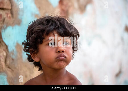Cuban Boy, portrait, old town, Trinidad, Sancti Spiritus Province, Cuba Stock Photo