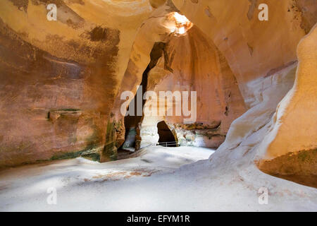 Cretaceous deep cave in Bet Guvrin, Israel Stock Photo