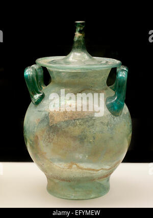 Glass Urn  Roman Germanic Museum Cologne Germany Stock Photo