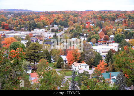 Panoramic view of Huntsville, Canada Stock Photo