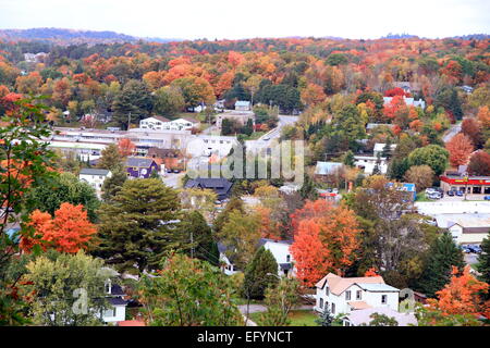 Panoramic view of Huntsville, Canada Stock Photo