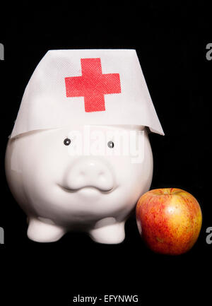 apple a day keeps the doctor away cutout Stock Photo