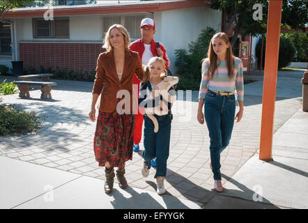 McFARLAND, USA 2015 Disney Productions film with from left Maria Bello, Kevin Costner, Elsie Fisher, Morgan Saylor Stock Photo