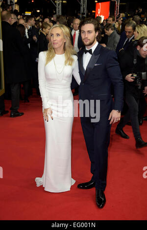 Director Sam Taylor-Johnson and husband Aaron Taylor-Johnson attending the 'Fifty Shades Of Grey' premiere at the 65th Berlin International Film Festival/Berlinale 2015 on February 11, 2015./picture alliance Stock Photo