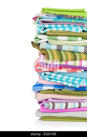 Kitchen towels. Isolated on white background with copy space Stock Photo