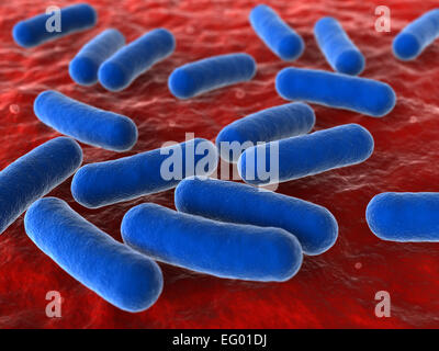 3d render of bacteria cells Stock Photo