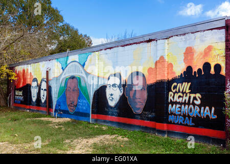 Mural near the 'Bloody Sunday' March Memorial, Selma, Alabama Stock Photo