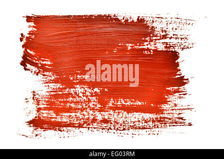 Red strokes on the white background Stock Photo